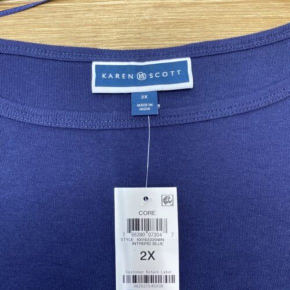 Karen Scott Womens Plus Size Blouse - Picture 7 of 14